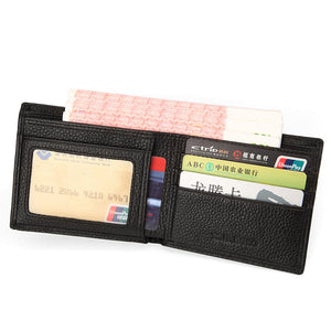 Discover the Elegance of the Ultra-thin First Layer Cowhide Short Wallet