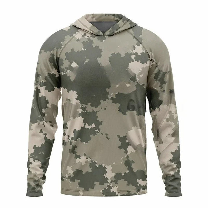 Explore the Great Outdoors with Our Men's Outdoor Breathable Hood Long Sleeve Shirt