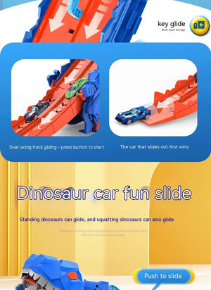 Unleash Adventure with the Tyrannosaurus Dinosaur Deformation Track Gliding Car