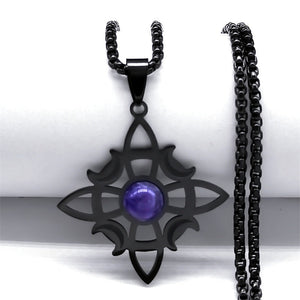 Discover the Enchantment of the Celtic Knot Triple Moon Goddess Necklace