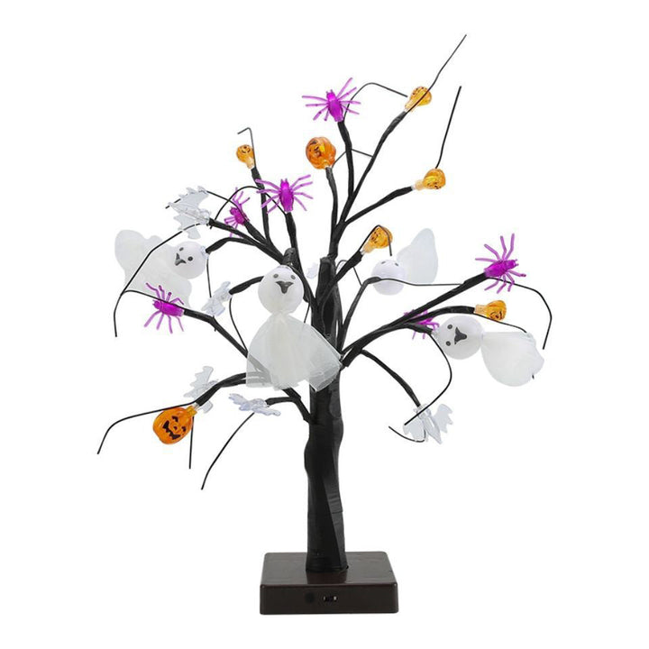 Light Up Your Halloween with Enchanting Pumpkin Spider Ghost Tree Lights!