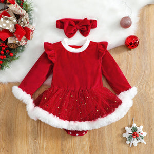Dress Your Little One in Holiday Cheer with Our Christmas Baby Red Romper!