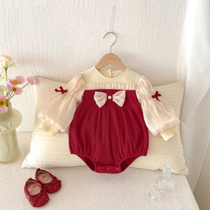 Unleash Style and Comfort with the Baby Jumpsuit Bow Puff Sleeve
