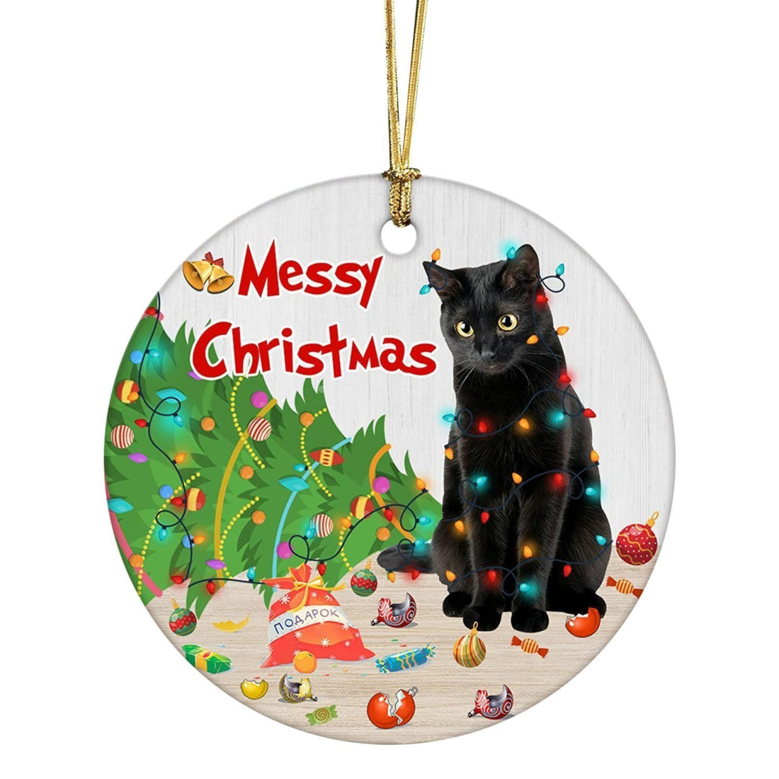 Black Cat Christmas Decorations Ornaments