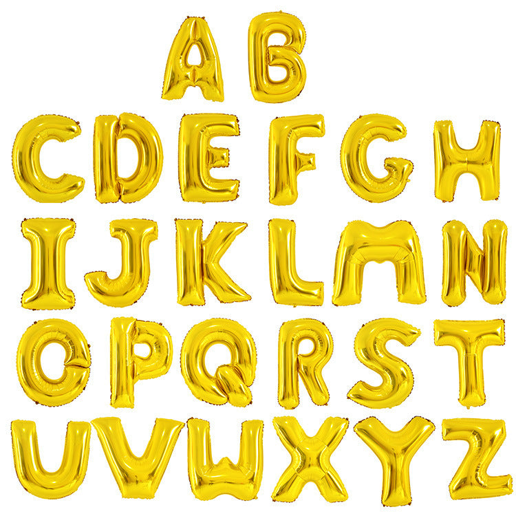 English Letter Aluminum Balloon Birthday Party Decoration