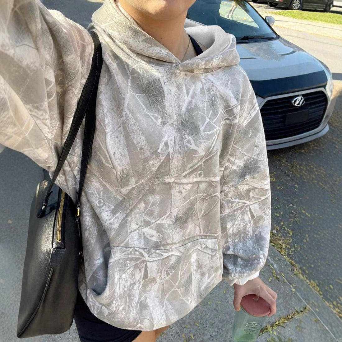 Hoodie Long Sleeve Jungle Maple Leaf Branches