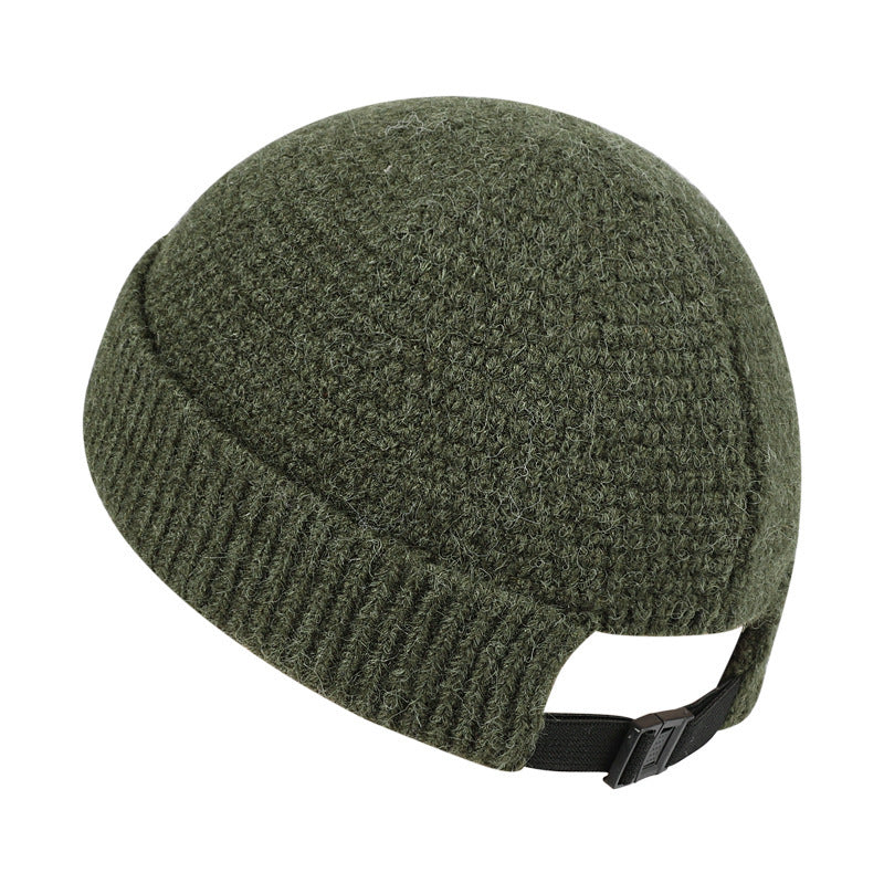 Outdoor Winter Warm Hemming Knitted Woolen Cap