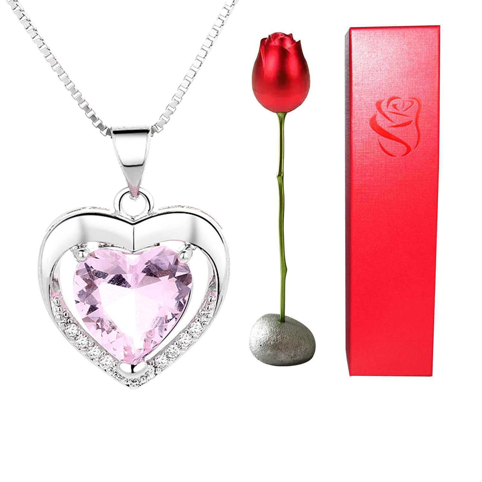 Valentines Day Gift Heart Shaped Necklace