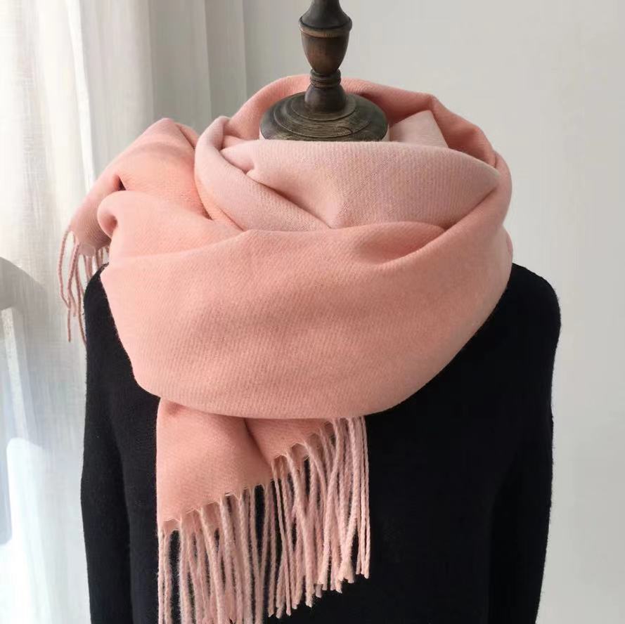 Women's Double-sided Artificial Wool Scarf Shawl