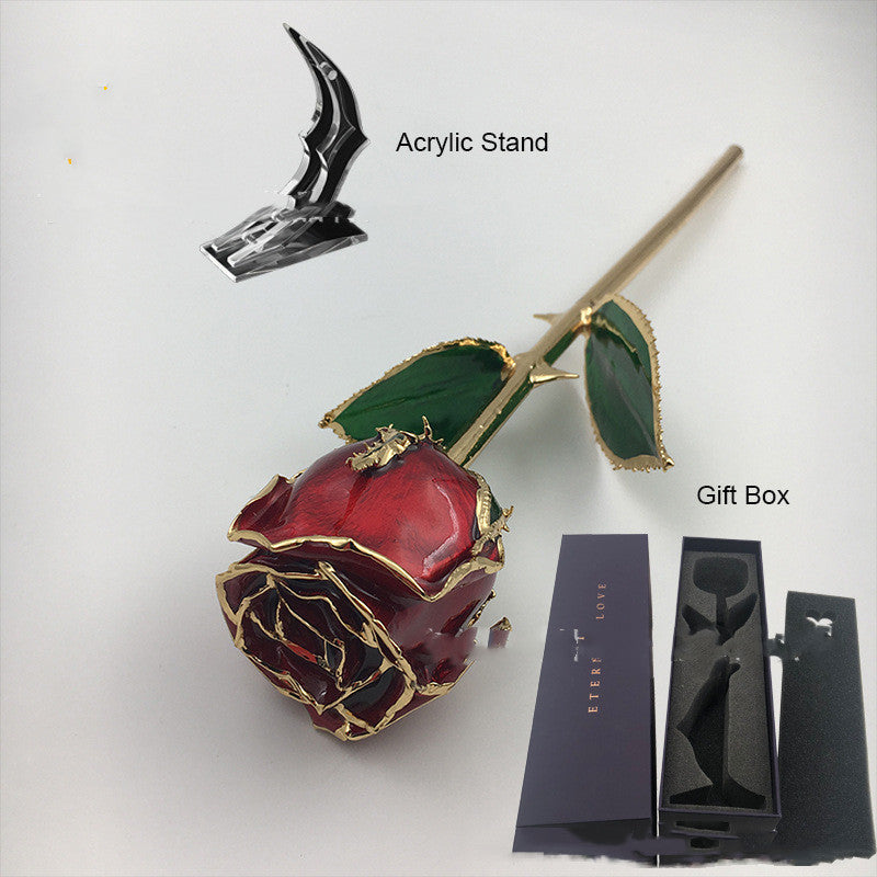 Mother's Day Colored Gilded Rose Crafts