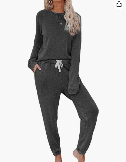 Home Long-sleeved Trousers Ladies Two-piece Set