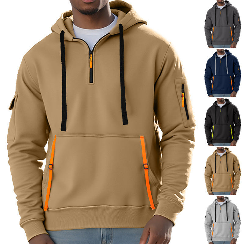 Men's Fleece-lined Casual Sweatshirt