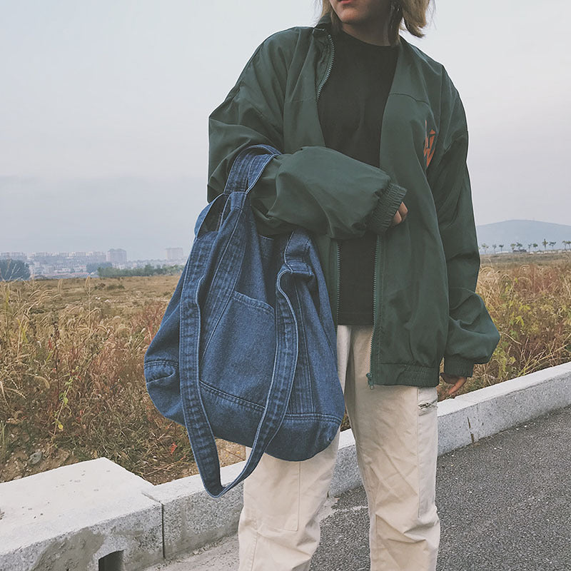 Large Capacity Canvas Denim Tote Bag