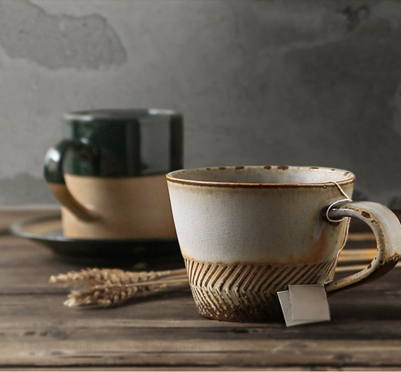 Japanese vintage stoneware coffee cup