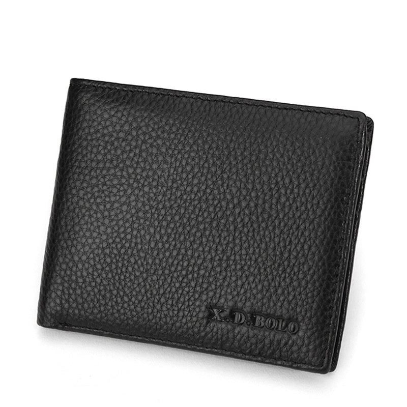 Ultra-thin First Layer Cowhide Short Wallet