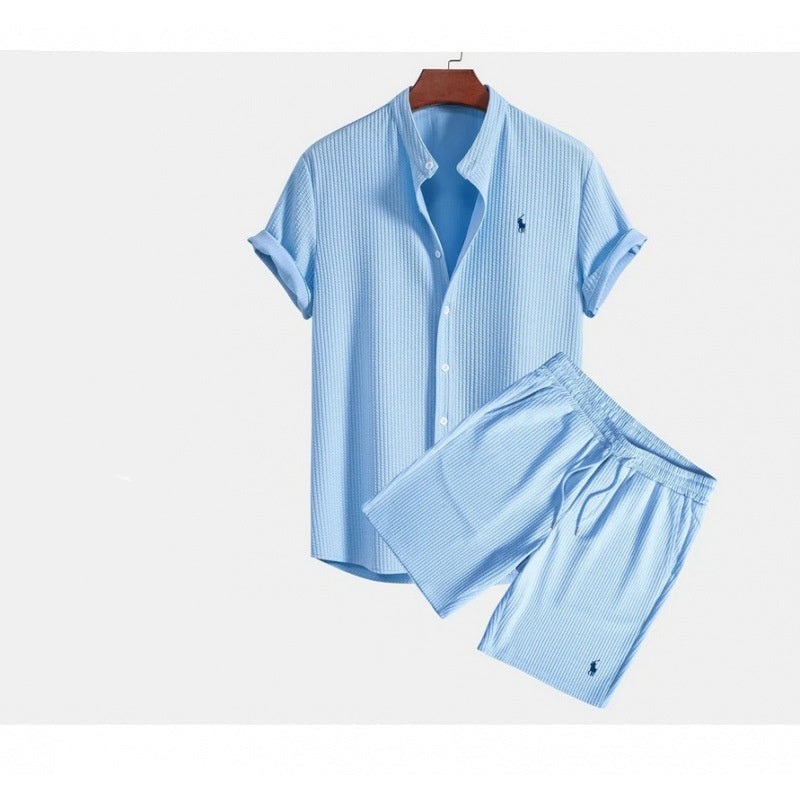 Casual Loose Beachwear Short Sleeve Shorts Suit