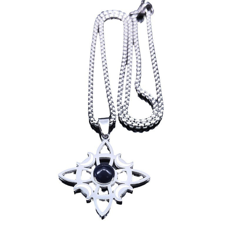 Necklace Celtic Knot Triple Moon Goddess Necklace