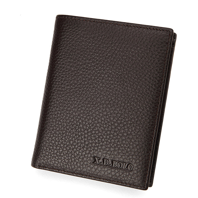 Ultra-thin First Layer Cowhide Short Wallet