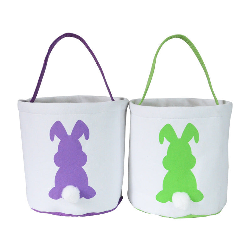 Happy Easter Burlap Bunny Ears Bag