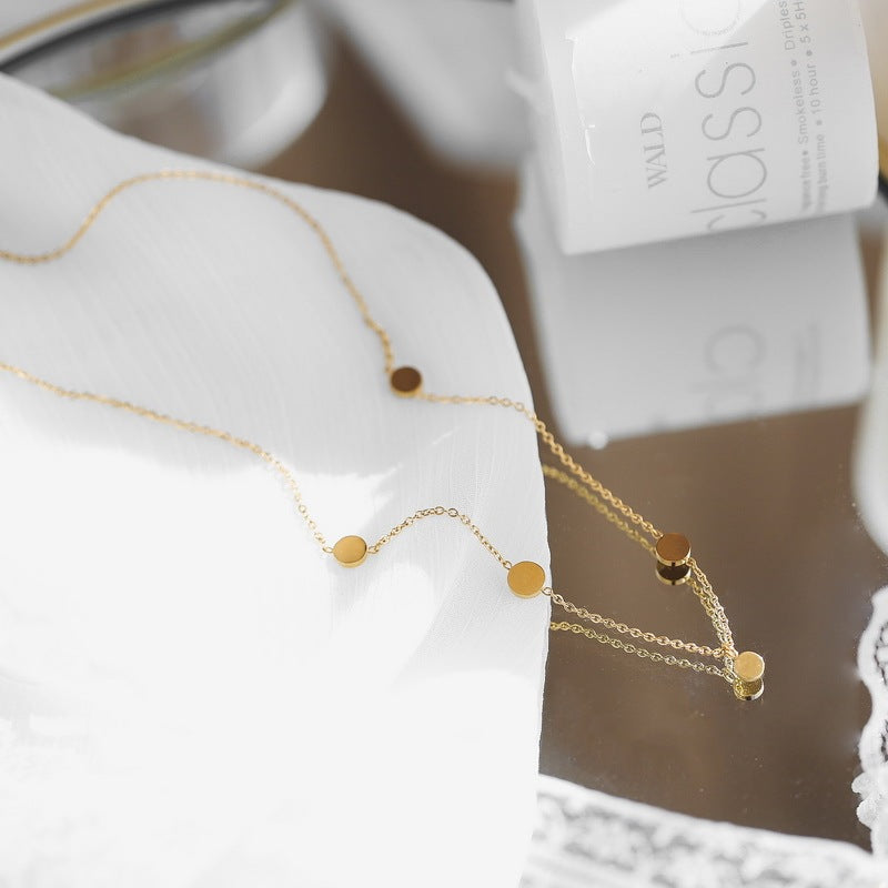 Five Small Round Necklace