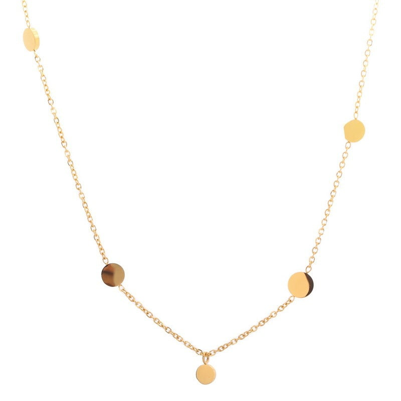 Five Small Round Necklace
