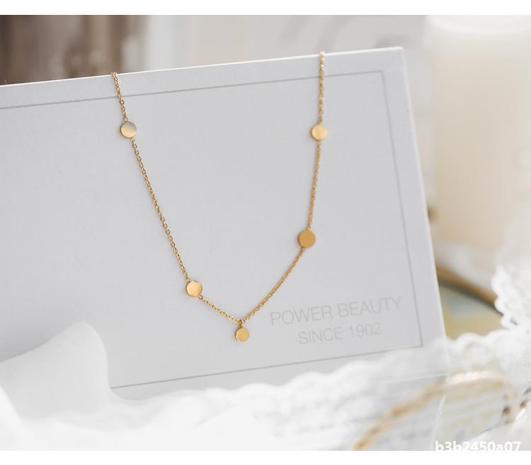 Five Small Round Necklace