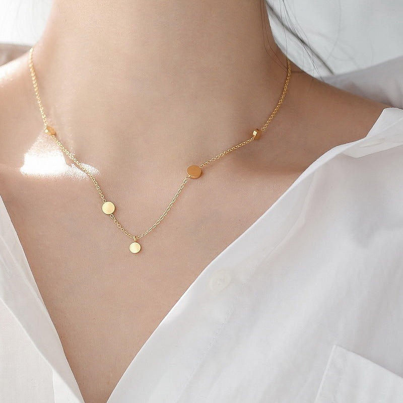 Five Small Round Necklace