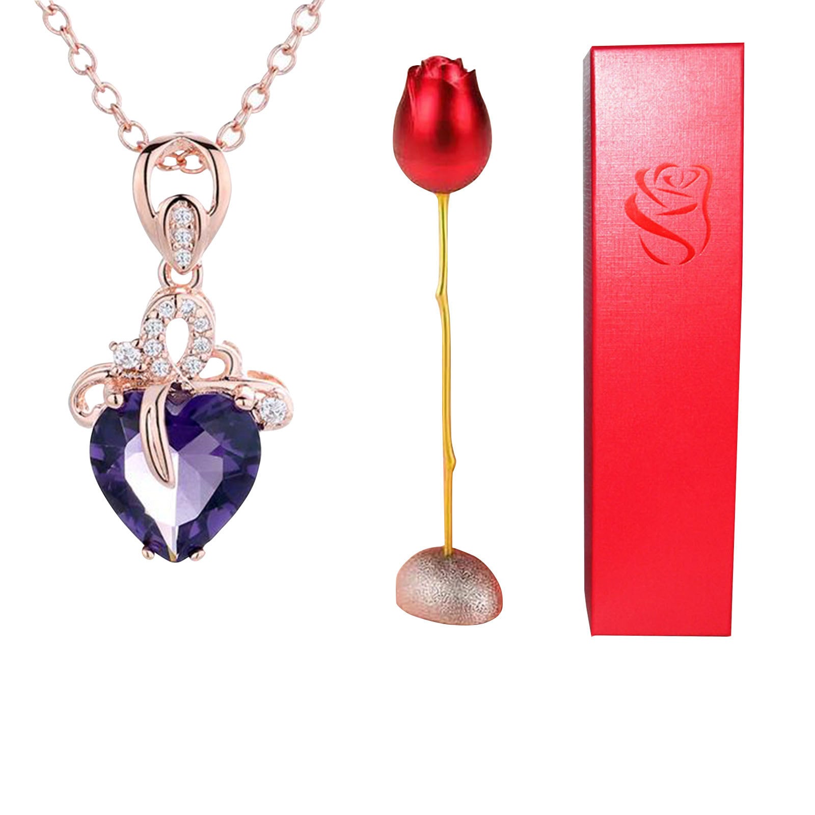 Valentines Day Gift Heart Shaped Necklace