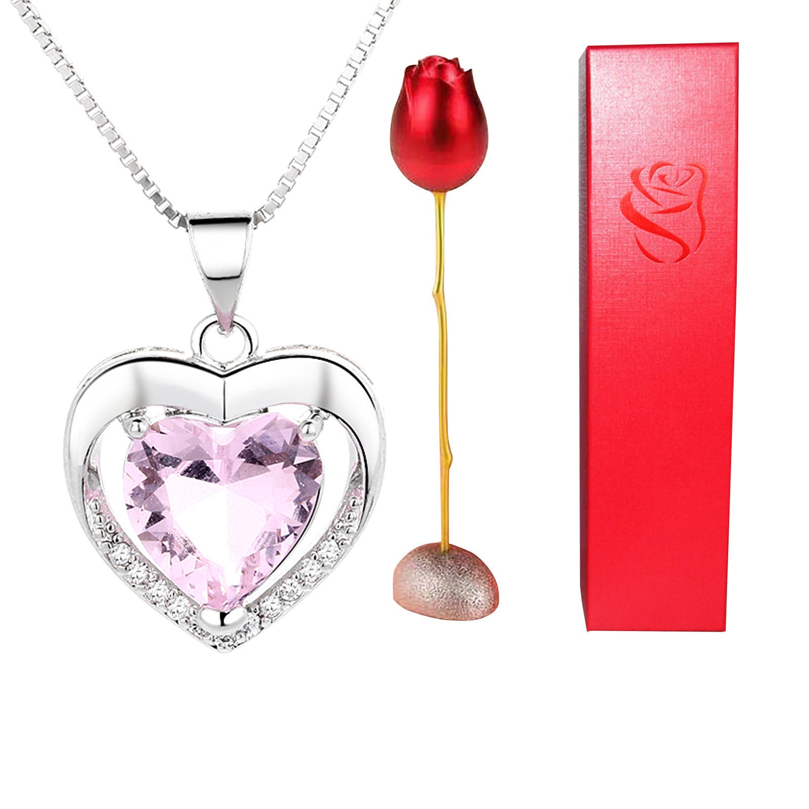 Valentines Day Gift Heart Shaped Necklace