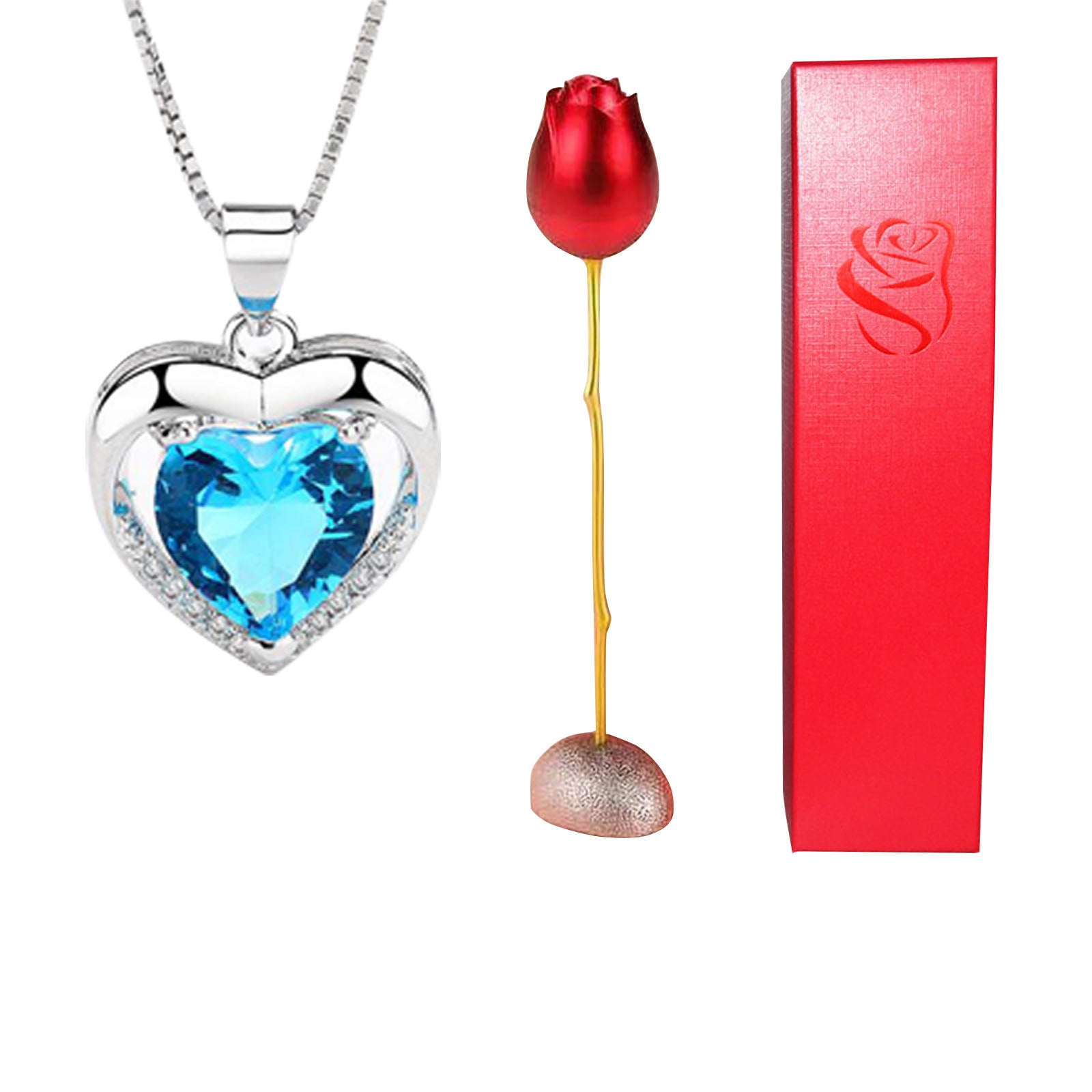 Valentines Day Gift Heart Shaped Necklace