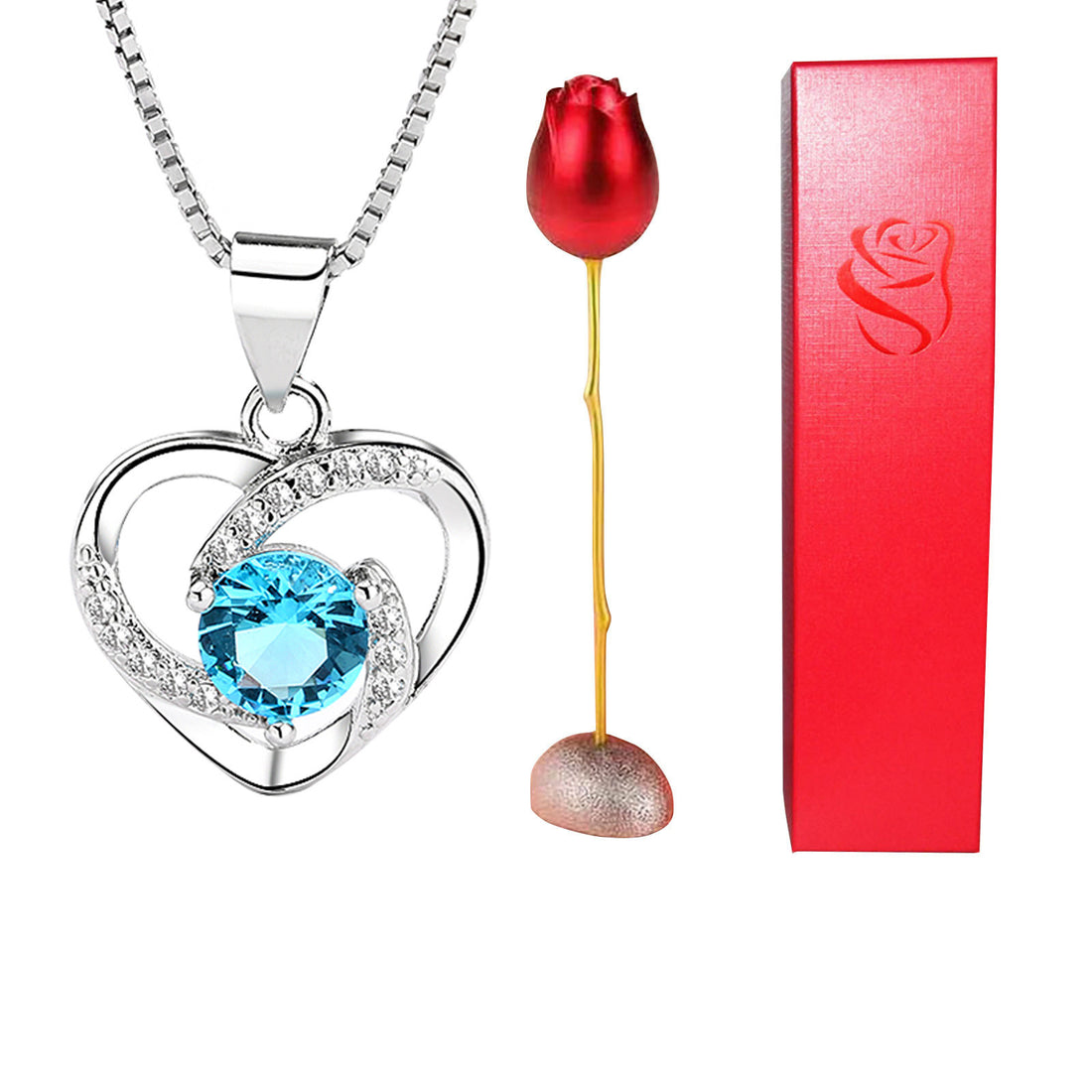 Valentines Day Gift Heart Shaped Necklace