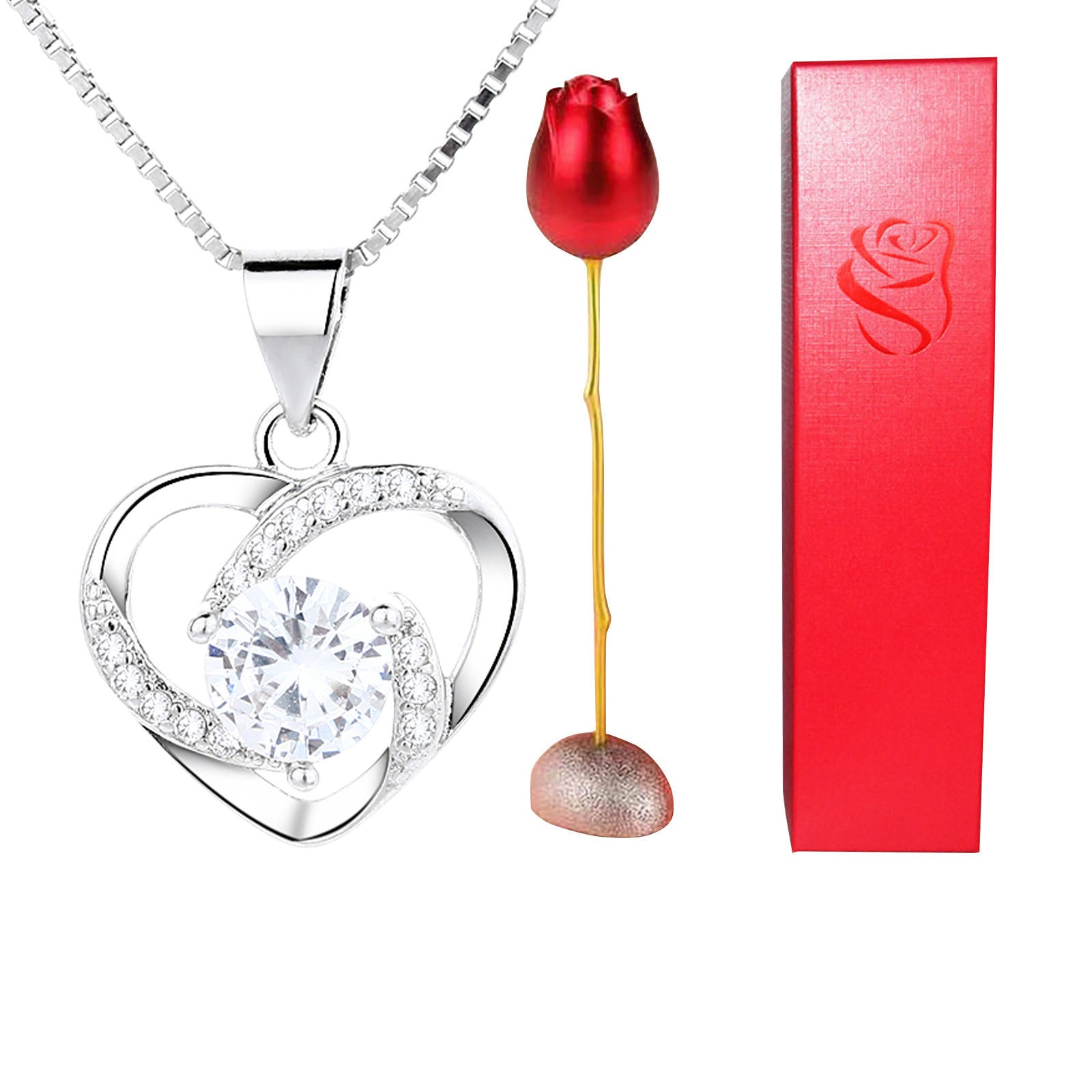 Valentines Day Gift Heart Shaped Necklace