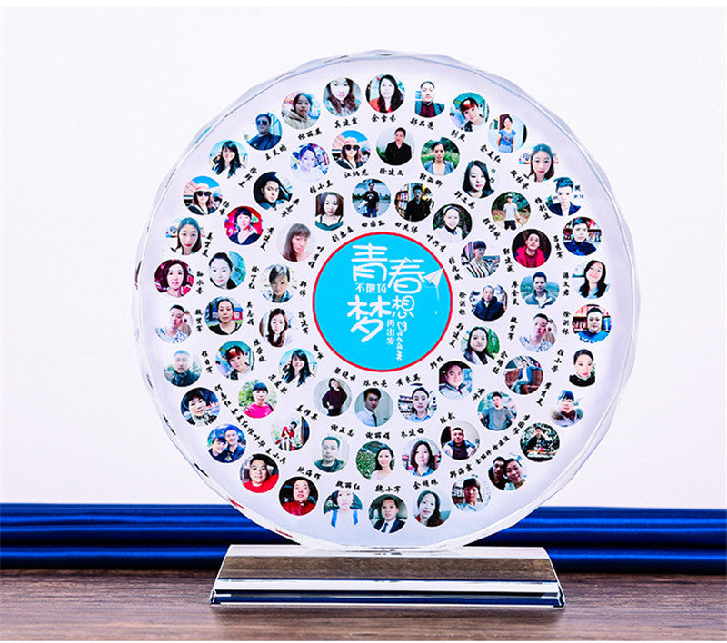 Crystal Medal Classmates Reunion Gift Photo
