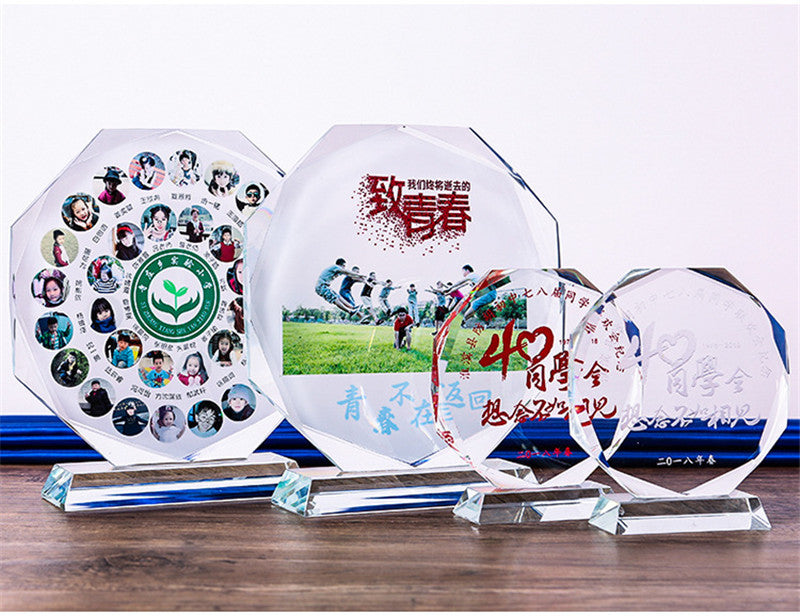 Crystal Medal Classmates Reunion Gift Photo
