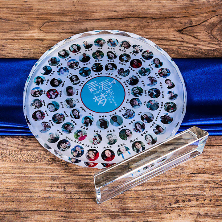 Crystal Medal Classmates Reunion Gift Photo