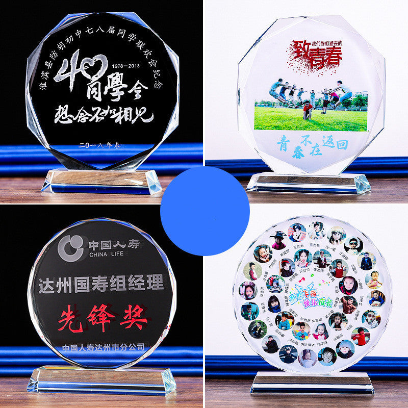 Crystal Medal Classmates Reunion Gift Photo