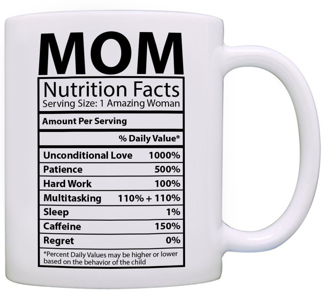 Mother'S Day Nutrition Label Mug