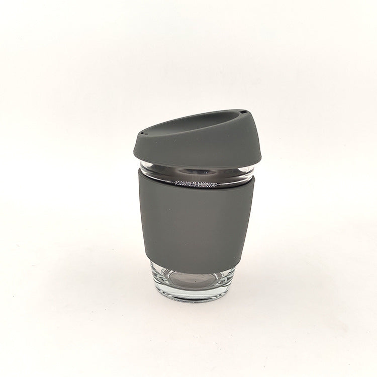 High Boron Glass Silicone Coffee Cup
