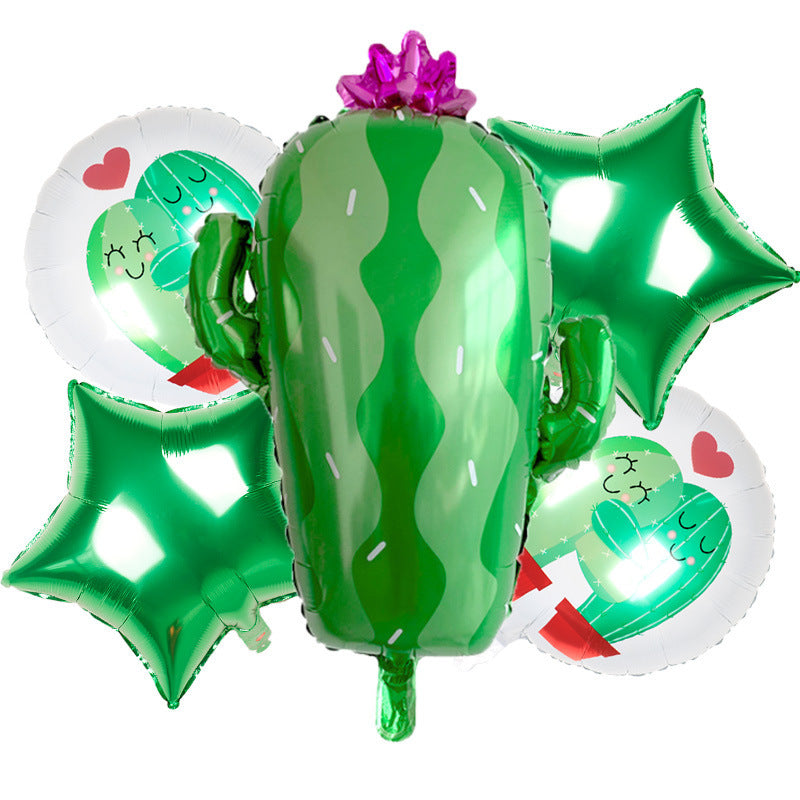 Aluminum Foil Birthday Balloon Green Theme Decoration
