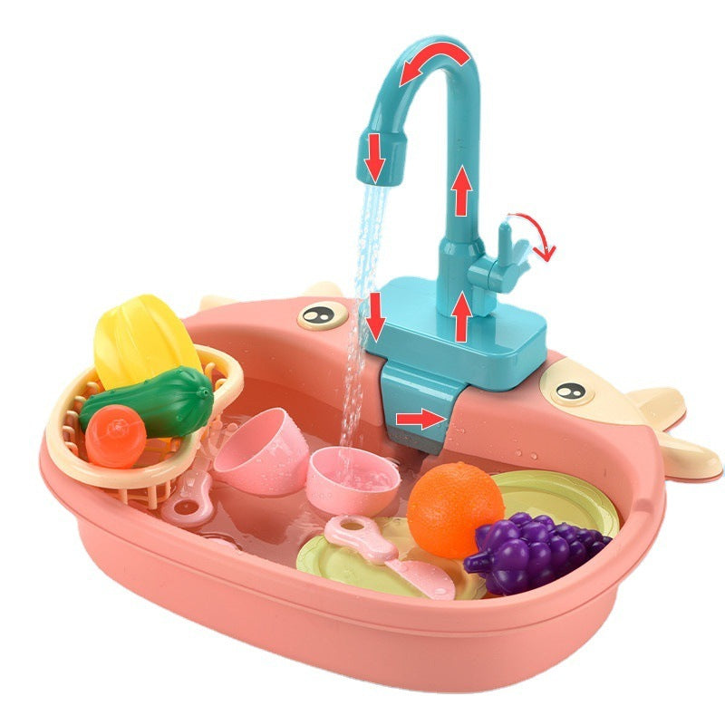 Children's Electric Recirculating Water Kitchen Simulation Sink