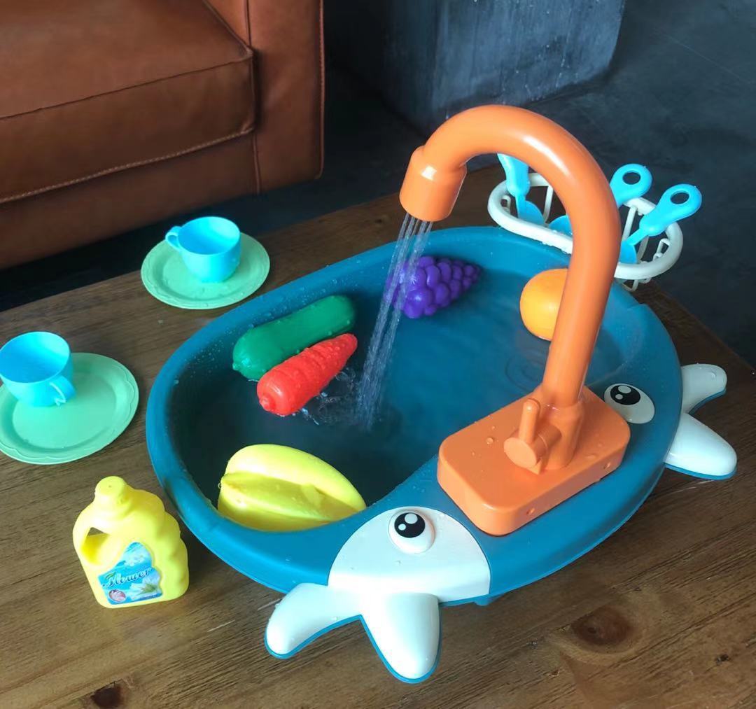 Children's Electric Recirculating Water Kitchen Simulation Sink