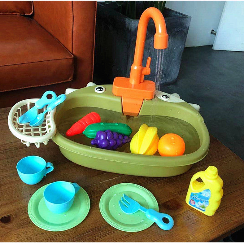 Children's Electric Recirculating Water Kitchen Simulation Sink