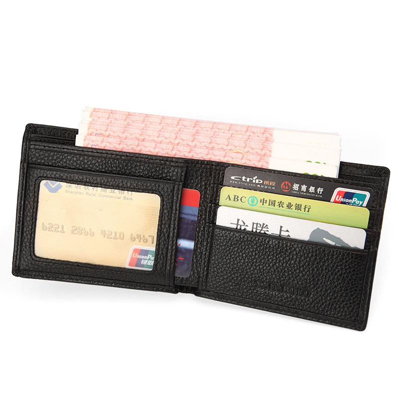 Ultra-thin First Layer Cowhide Short Wallet