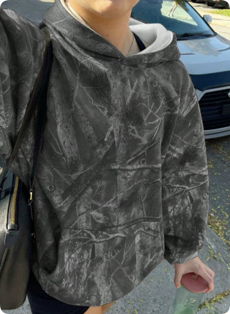 Hoodie Long Sleeve Jungle Maple Leaf Branches