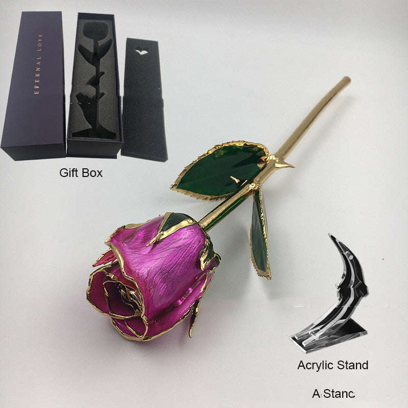 Mother's Day Colored Gilded Rose Crafts