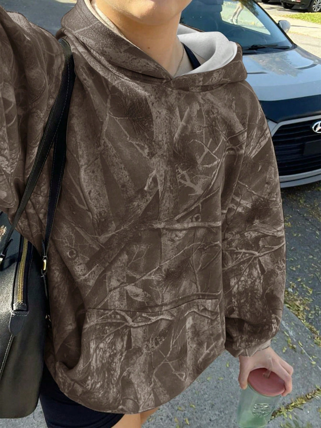 Hoodie Long Sleeve Jungle Maple Leaf Branches