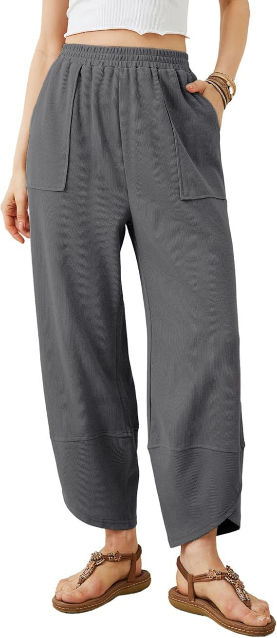 Women's Wide Leg Pants With Pockets For Casual Wear
