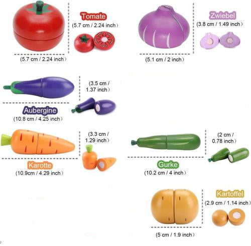 Wooden Vegetable Magnetic Children's Play House