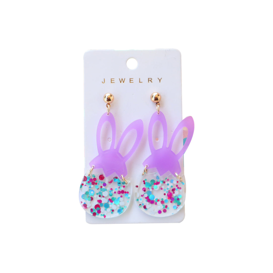 Cute Easter Acrylic Starry Rabbit Earrings