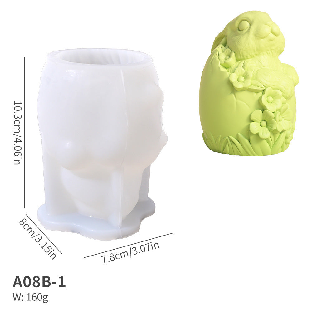 Easter Egg Rabbit Aromatherapy Candle Mould Diy